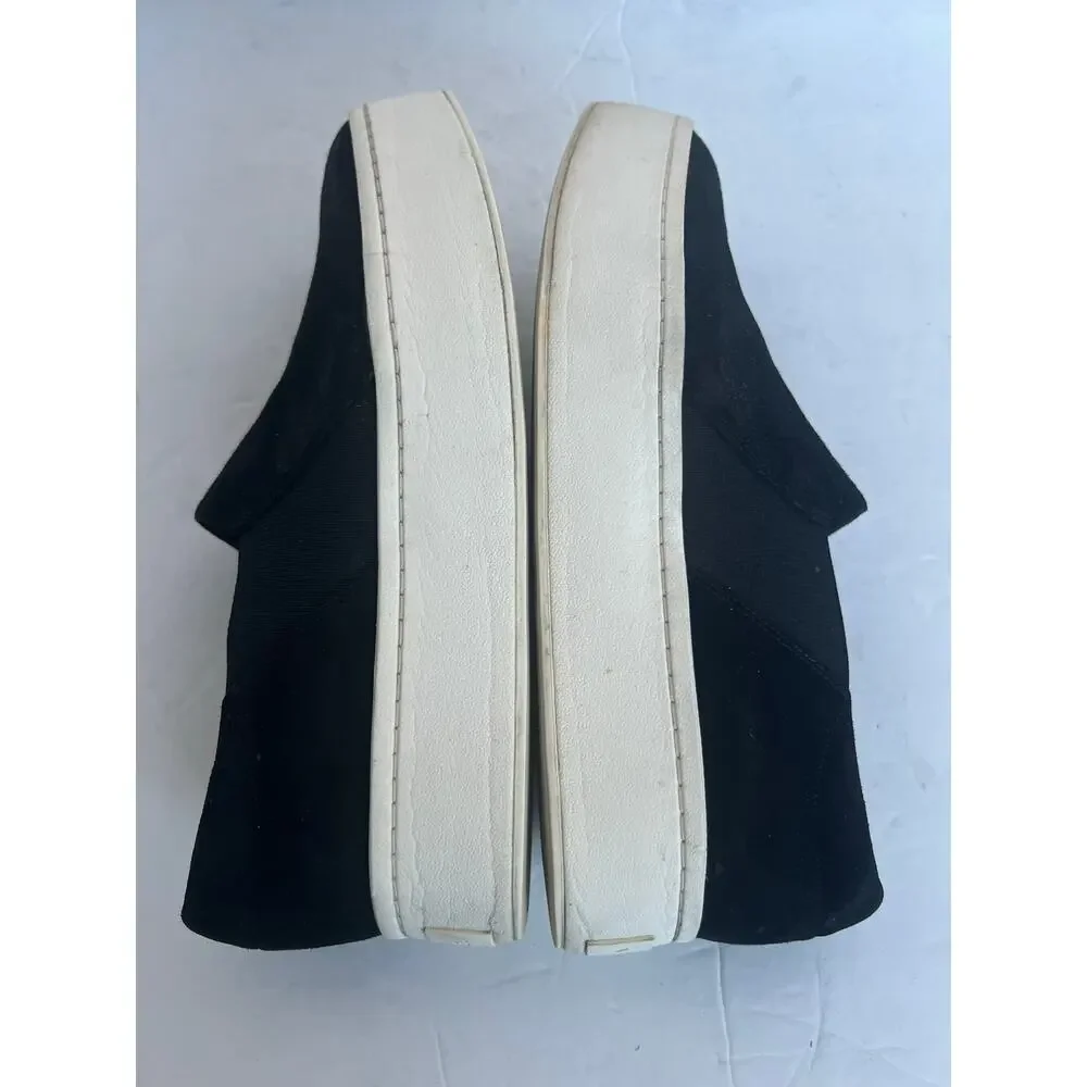 Vince‎ Warren Black Suede White Platform Round Toe Slip On Skate Sneaker Shoes 7